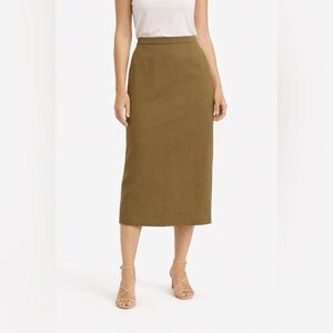 Open Edit Midi Skirt Tan
